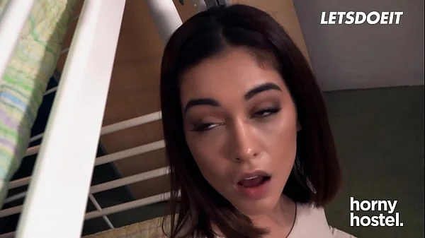 Spanish Babe Ginebra Bellucci Deepthroats BBC & Gets Fucked Deep In Her Tight Pussy - HORNY HOSTEL