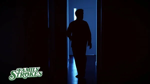 Stepson is perving on hot busty stepmom